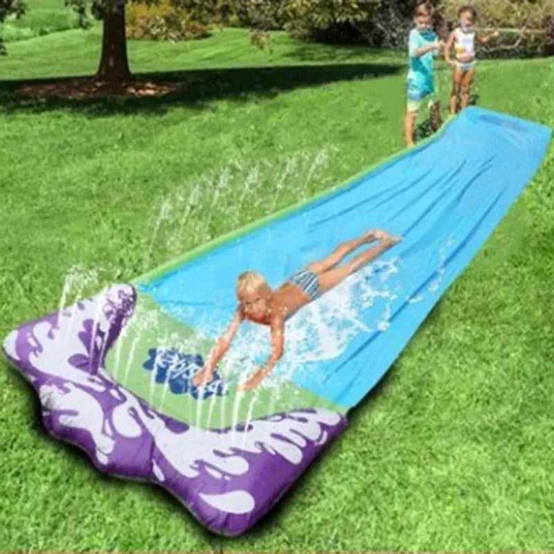 Carvallo Vattenslides | Uppblåsbar Vattenslides med Sprinklerfunktion | För Trädgård & Utomhus | Sommarlek för Barn Carvallo
