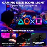 LED Bordlampa PlayStation Symbol – Musikstyrd Dekolampa för Gaming & Sovrum Carvallo