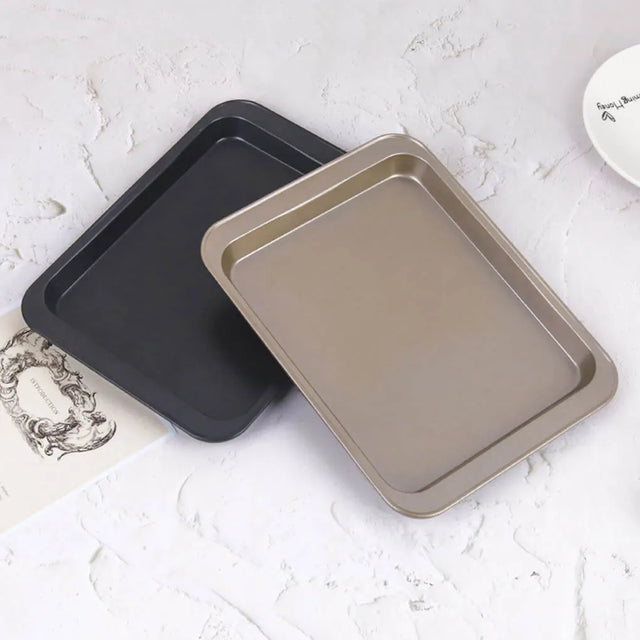 Carvallo Rektangulär Bakform i Rostfritt Stål med Non-stick Beläggning | Ugnsplåt för Kakor, Tårtor & Gratinéer | Professionellt Bakningstillbehör för Hemmet & Bageri Carvallo