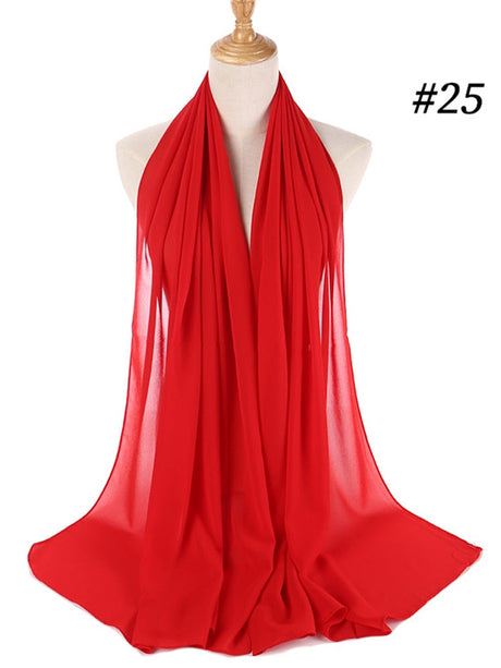 Chiffon Hijab pannband-Clothes for women-Bellasverige-Röd-Hemnix
