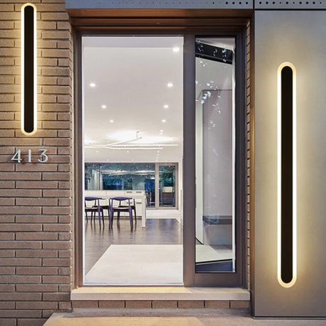 Utomhus LED Vägglampa Modern Svart Design Carvallo