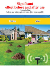 Solcellsdriven orm- och skadedjursavskräckare – ultraljudsenhet för trädgården Carvallo