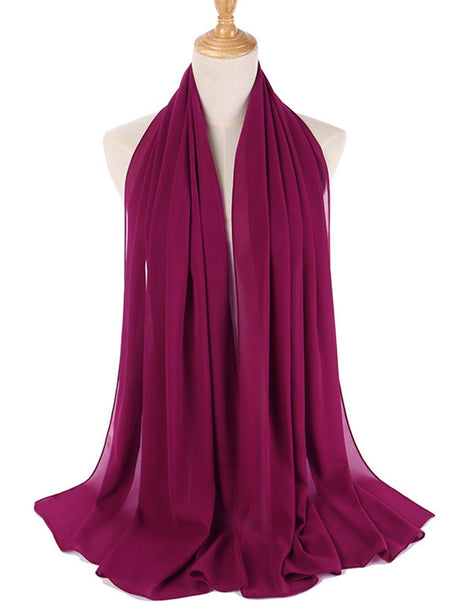 Chiffon Hijab pannband-Clothes for women-Bellasverige-Röd violett-Hemnix