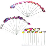 Carvallo Butterfly Garden Stake | Set of 10 | Weatherproof & Colorful | For Beds, Flower Pots & Balcony Carvallo
