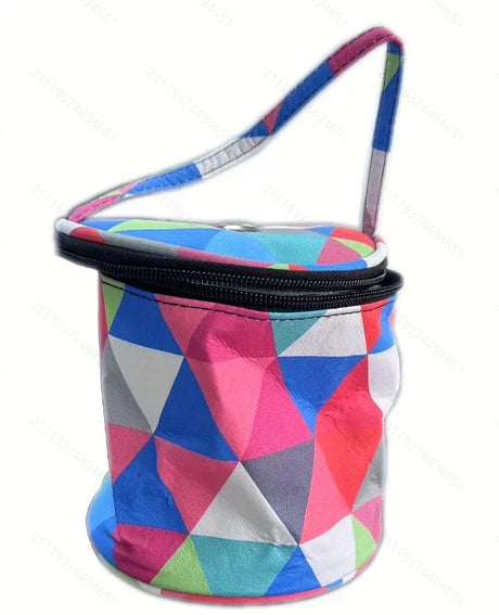 Carvallo Garn-väska | Cylindrisk ullpåse i polyester | Kompakt & Bärbar | För virknings- & sticktillbehör Carvallo