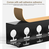 Carvallo DeskFixx | Under-bord Kabelhantering | Ingen borrning | Robust stålhylla | Svart Carvallo