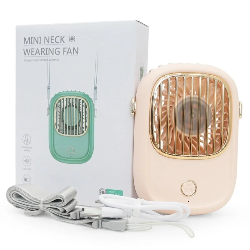 Carvallo Bärbar Nackfläkt | Uppladdningsbar & Multifunktionell | För Utomhus, Resor & Hemma Carvallo