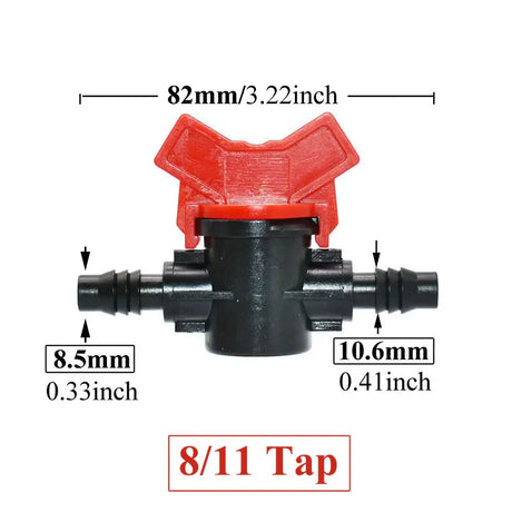 Carvallo FlowTura ConnectPro | Mini-kula ventil med slanganslutning och gänga | För trädgård, PE-slang och droppbevattning Carvallo