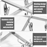 Carvallo DryFold rostfritt stål | Fällbar klädtork med 20/35 klämmor | Vindskyddad & platsbesparande | För strumpor & underkläder Carvallo