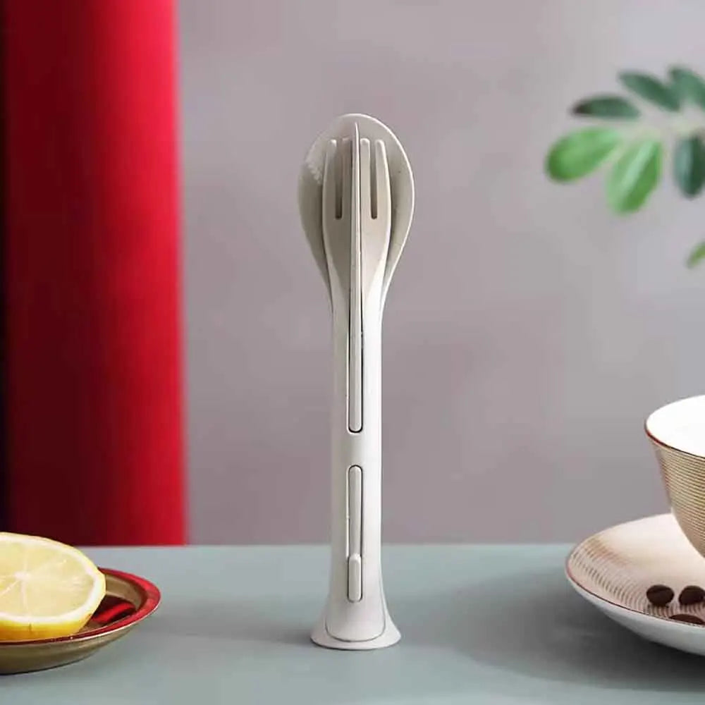 Carvallo Resebestick | 3-delat set av vetefält | Med etui | Återanvändbar och miljövänlig | För skola, kontor och utomhus Carvallo