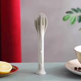 Carvallo Resebestick | 3-delat set av vetefält | Med etui | Återanvändbar och miljövänlig | För skola, kontor och utomhus Carvallo