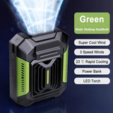 Carvallo Clip-Ventilator AeroClip | Med LED & Powerbank | USB-laddningsbar | För midja, hals & utomhus Carvallo