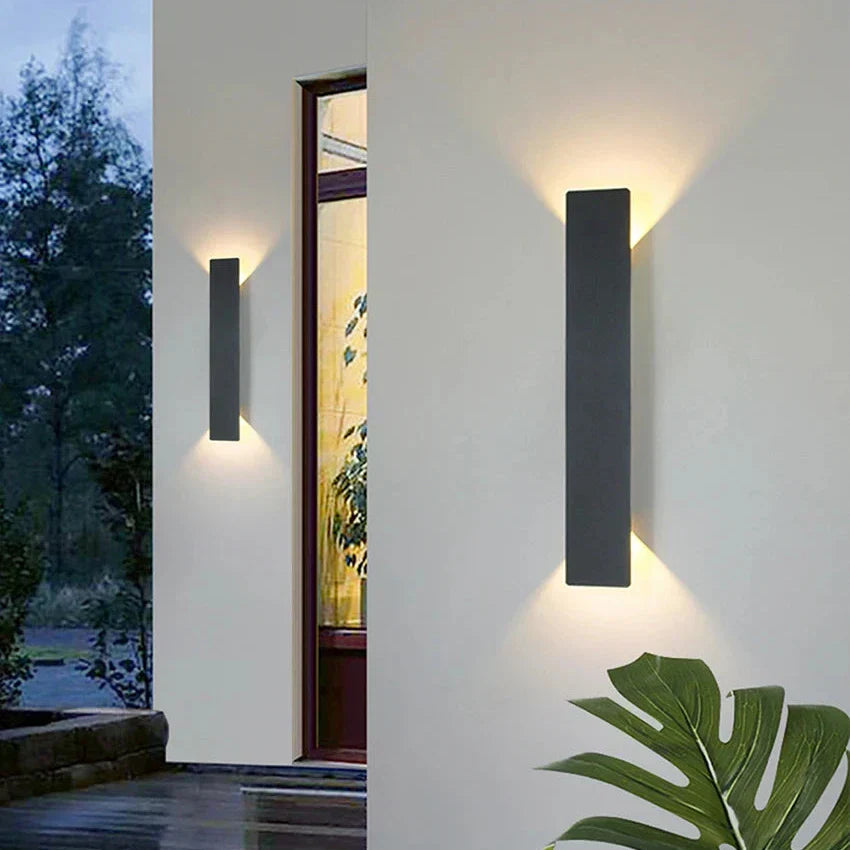 Utomhus Svart LED Vägglampa Aluminium Modern Carvallo