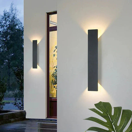 Utomhus Svart LED Vägglampa Aluminium Modern Carvallo