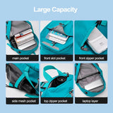 Carvallo TrekVault 40 | 40 L utomhus ryggsäck med regnöverdrag | För vandring, resor & vardag | 31 × 20 × 52 cm Carvallo