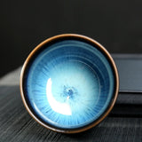 Handgjord keramikmugg – Blå-glaserad teskål Carvallo