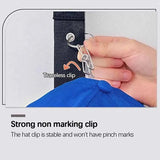 Carvallo Hatt- förvaringshylla för hängande | Platsbesparande & Bärbar | 72,5 cm | Svart | Med rostfria krokar Carvallo