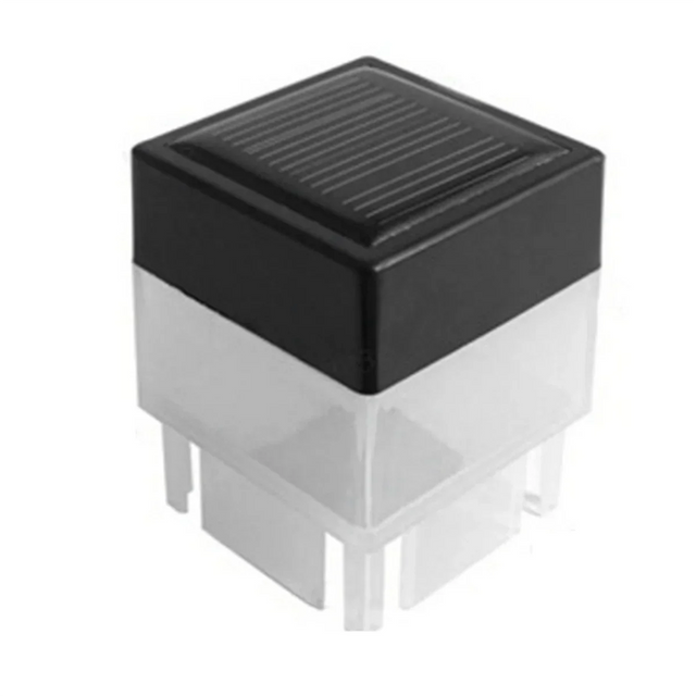 Carvallo YardGlow Solarlampa LED pelarlampa | Varmvitt ljus för trädgård & staket | Väderbeständig IP55 | 12 cm hög Carvallo