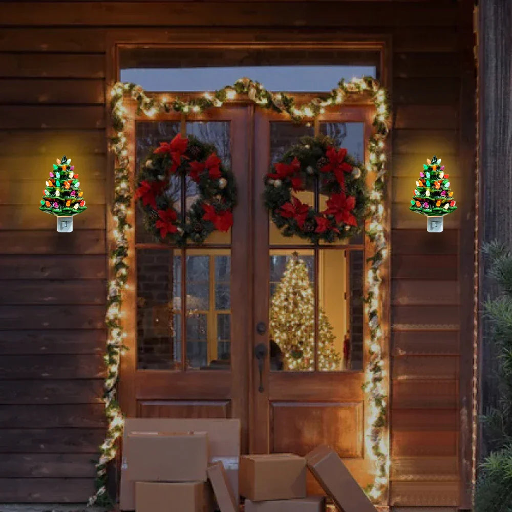 Keramisk julgran nattljus - Festlig dekoration för ditt hem Carvallo