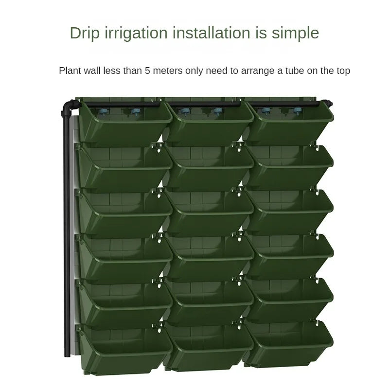 Carvallo Box | Hängande växtlådor för vertikala trädgårdar & blomväggar | Plastbehållare för balkong, staket & trädgård Carvallo