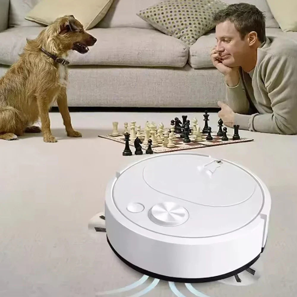 Carvallo ProMotion Smart Saugrobot 3-i-1 | 4000Pa effekt | Moppa, suga & feja | För mattor, kakel & djurhår Carvallo