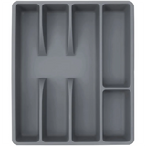 Carvallo OrdiFlex | Kompakt Organizer med 5 fack | Halkfri & Mångsidig användning | 30 × 20 × 4 cm Grå Carvallo