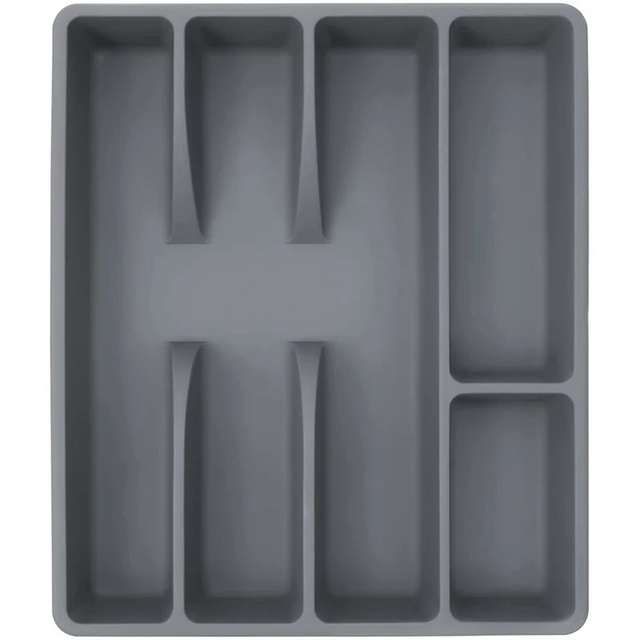 Carvallo OrdiFlex | Kompakt Organizer med 5 fack | Halkfri & Mångsidig användning | 30 × 20 × 4 cm Grå Carvallo