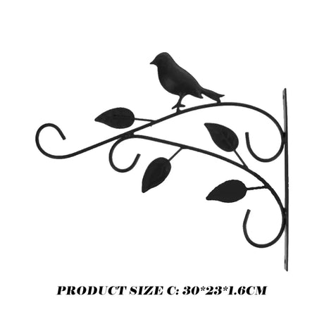 Carvallo väggkrok i vintage-stil | Väderbeständigt metall | Fågelmotiv & blomrankor | För lyktor, blommiga krukor & dekoration Carvallo