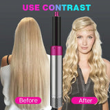 Royallure 5-i-1 Hårföna Styler – Blåsa-torr, Locka, Raka, Volymisera, Frizz-fri ION Finish Carvallo