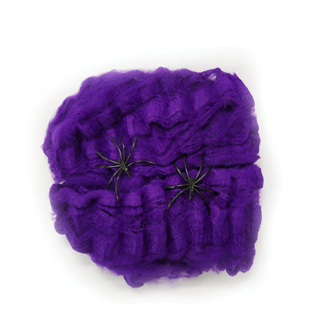 Färgglada stretchiga spindelnät – Expanderbar Halloweendekoration för inomhus- och utomhusskräck MILA Sverige