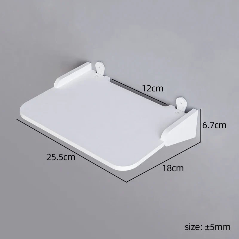 Carvallo Organizer | Svävande väggställ utan borrning | Dold hållare för WLAN-router, TV-låda & tillbehör | PVC, Vit | 30 × 15 × 12 cm Carvallo