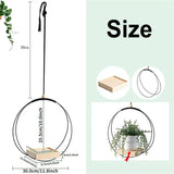 Carvallo Växthållare | Hängande hylla av trä | Blomma hängare för vardagsrum, balkong & inredning inomhus Carvallo