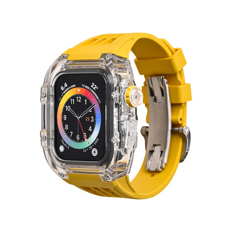 Apple Watch genomskinligt fallband-Phone Accessories-Hemnix-Gul-44mm-Hemnix