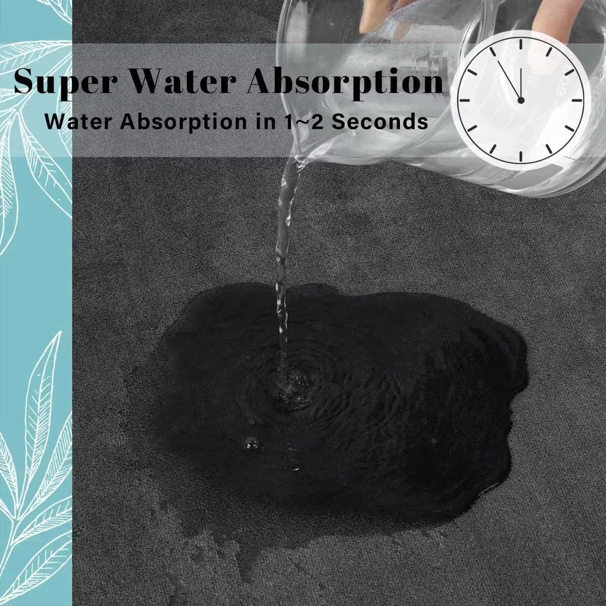 Carvallo SoftGrip Mat Rutschfeste Badematte aus Coral Fleece | Hochsaugfähig & weich | Für Bad & Eingang Carvallo