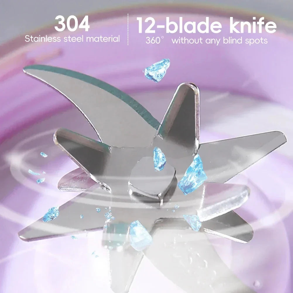 Carvallo Mixer VitaBlend Pro | 2-i-1 Mix & Drickflaska | 700 ml | 12-bladssystem | USB-uppladdningsbar Carvallo