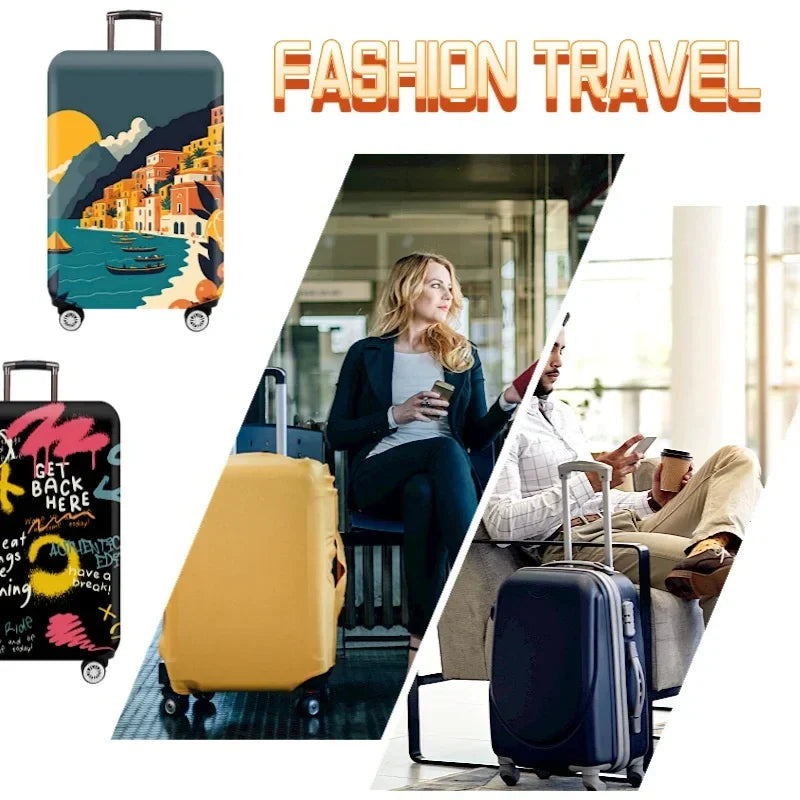 Carvallo TravelPaw FlexCover | Elastisk bagageskydd med djurmönster | För 18–32 tum resväskor | Rivfast & Tvättbar Carvallo