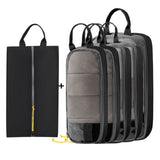 Carvallo Researrangör Set | Kompressionspåsar för kläder & kosmetik | Platsbesparande & rivfast | Oxford-tyg Carvallo