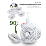 Carvallo Solar Campinglampa med fläkt | Fällbar & Bärbar | 3 Vindsteg & LED-belysning | För tält, terrass & utomhus Carvallo