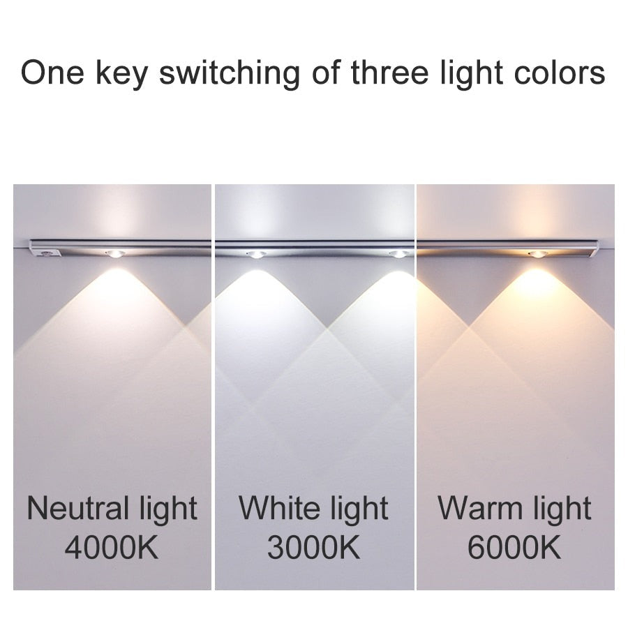 Royelux Rörelsesensor LED Skåplampa – Ultra-tunn, USB-laddningsbar och dimbar Carvallo