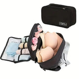 Carvallo Fällbar Underklädesresväska i vattenavvisande tyg | BH- & Trosorganisatör för resor | Bagageorganisatör för damer & herrar | Tvättväska med fack Carvallo