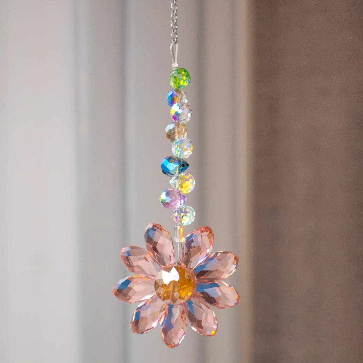 Carvallo-Suncatcher LumiMargarita | K9-Daisy-Regnbågsfångare | Fönster- & Trädgårdsdekoration | 32 cm | Gåvoidé för Hemmet Carvallo