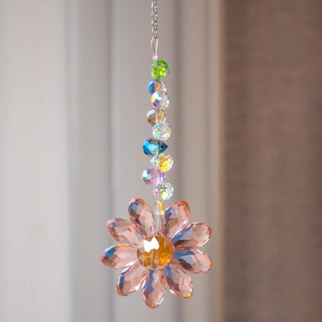 Carvallo-Suncatcher LumiMargarita | K9-Daisy-Regnbågsfångare | Fönster- & Trädgårdsdekoration | 32 cm | Gåvoidé för Hemmet Carvallo