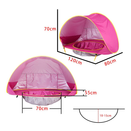 Sun Shelter Barnbassäng tält-Kids-Hemnix-Rosa-Hemnix
