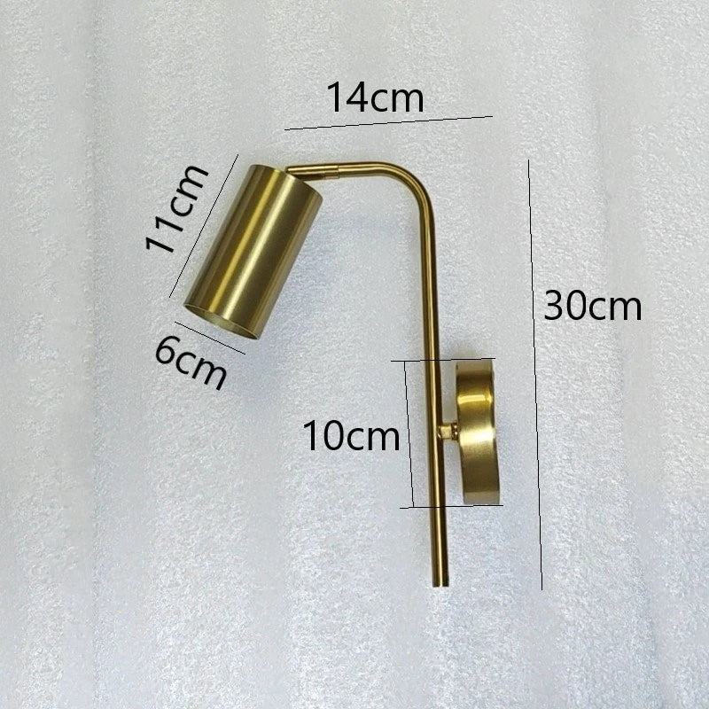 NordicLuxe - Guld Vägglampor Modern Sovrum Lampa för Läsning Carvallo