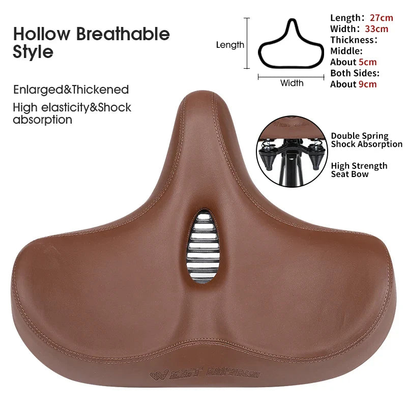 Bred ergonomisk cykelsadel för MTB E-cykel och stadscykel komfort Carvallo