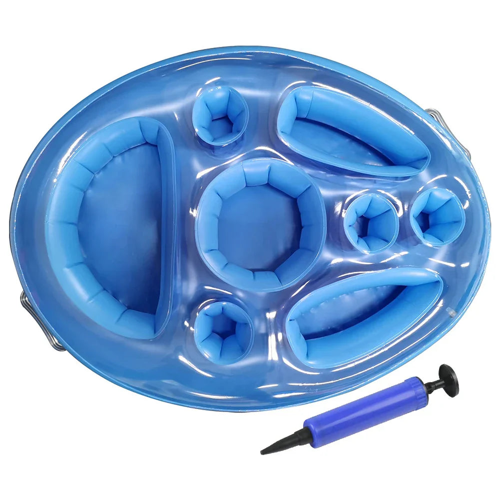 Carvallo | Uppblåsbar dryckeshållare pool | Anti-tipp design | För burkar & flaskor Carvallo