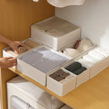 Carvallo Organizer | Fällbar & Andningsbar | Perfekt ordning för underkläder & strumpor | Tyg i Beige Carvallo