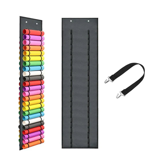 Carvallo Keeper Vinyl-rullehållare med 48 fack | Hängande organizer för pysselrum & verkstad | Platsbesparande förvaring | 33 × 113 cm Carvallo