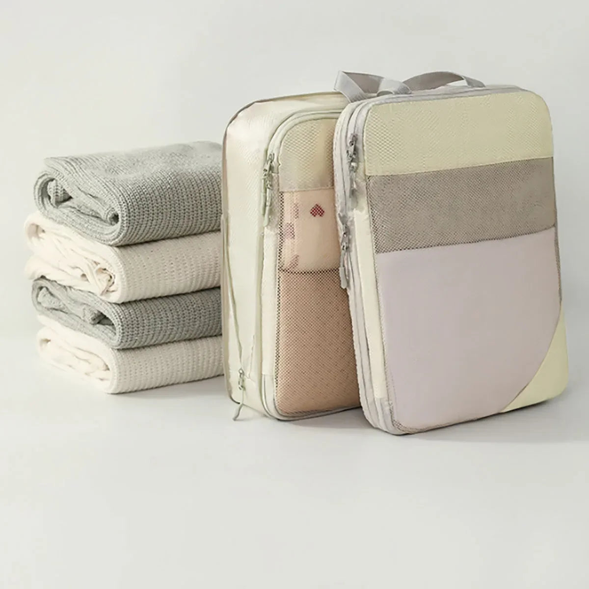 Carvallo Kompressions-Organizer Set | 5-delat | Platsbesparande & Vattenavvisande | Ideal för resor & vardag Carvallo