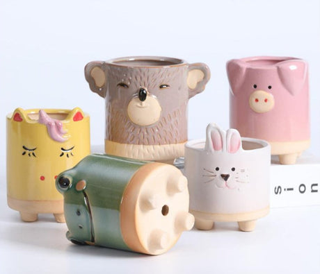 Carvallo - Legenden djurformade krukor med roliga seriedesigns Carvallo
